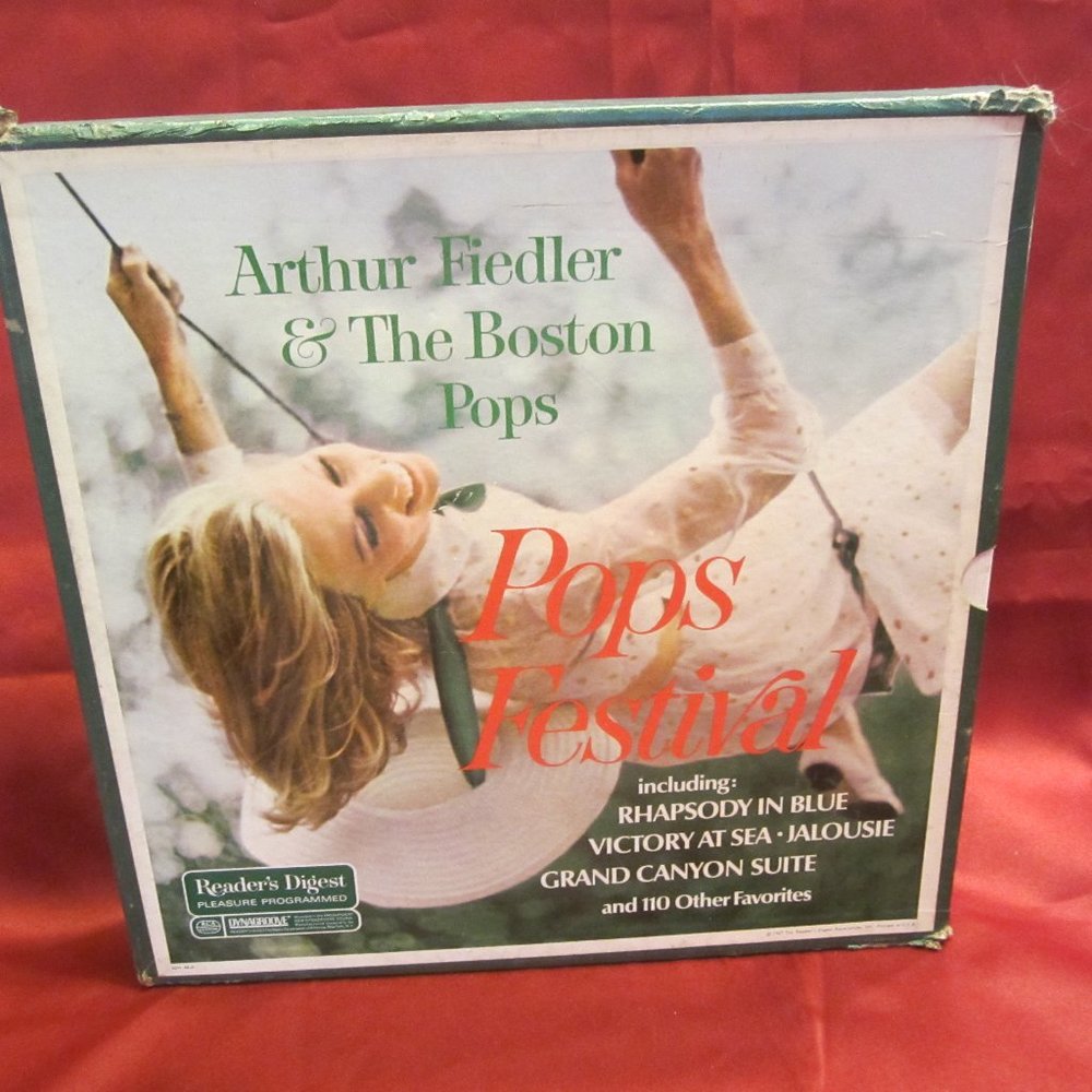 VTG 1967 READER'S DIGEST ARTHUR FIEDLER & THE BOSTON POPS 10 BOX SET W/BONUS ALB